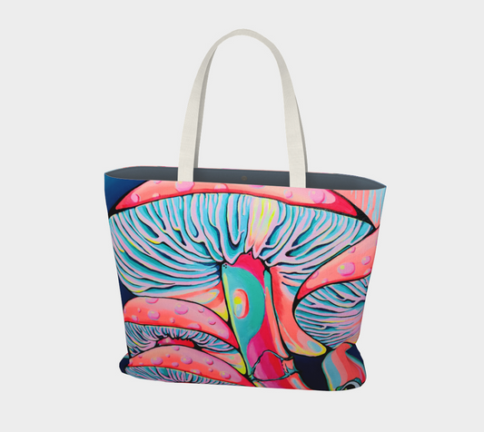 Trippy Mushrooms Market Tote