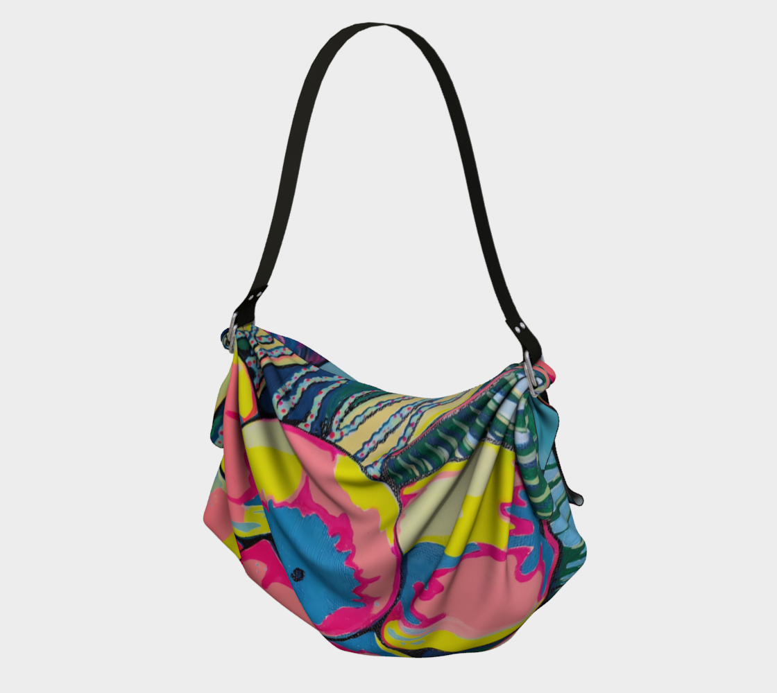 Neon Coconuts Origami Tote