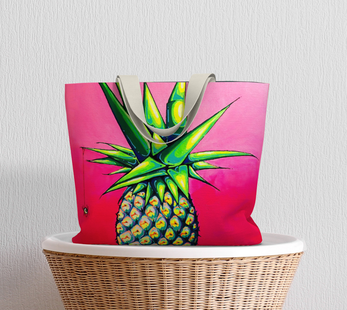 Neon Pineapple Market Tote