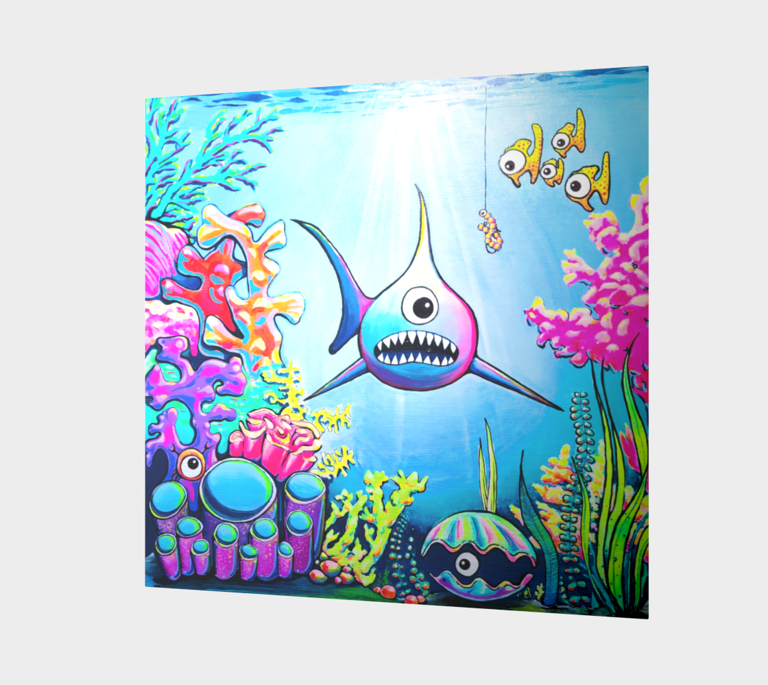 Cyclops Shark Aluminum Wall Art