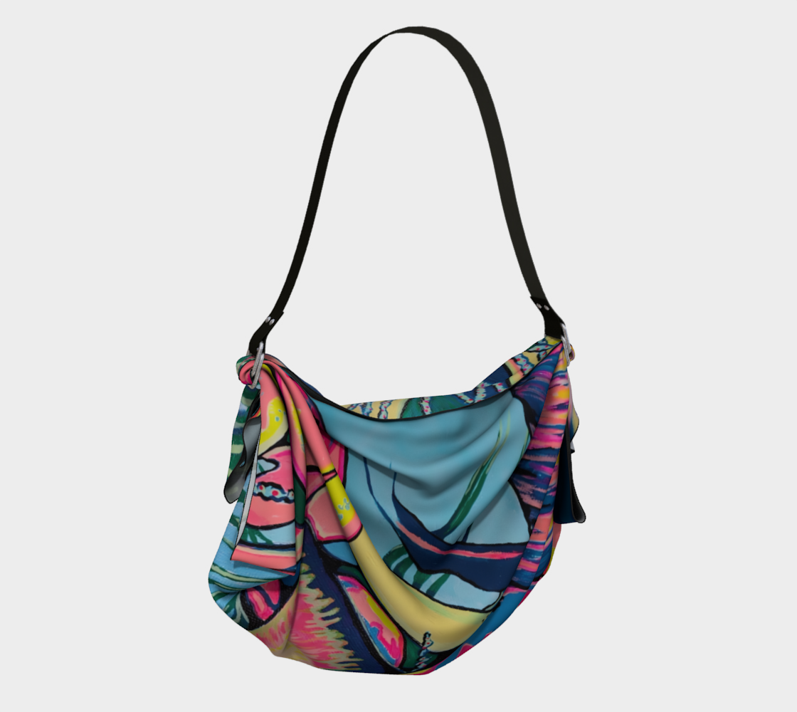 Neon Coconuts Origami Tote