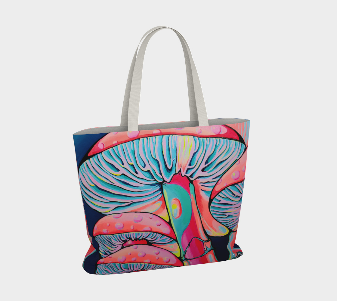 Trippy Mushrooms Market Tote