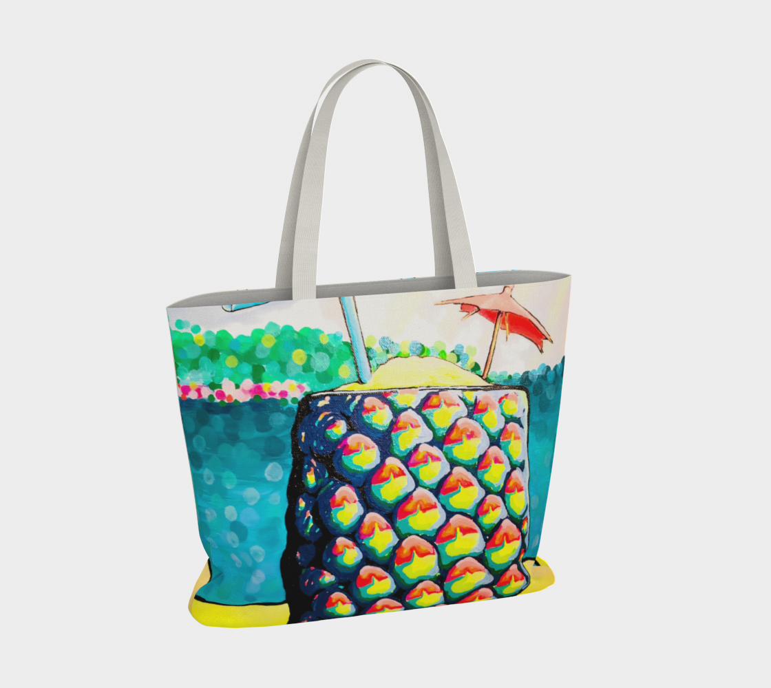 Neon Piña Colada Market Tote