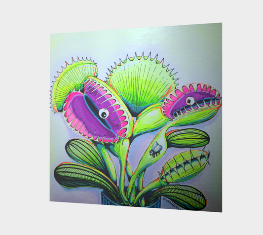 Cyclops Venus Fly Trap Aluminum Wall Art