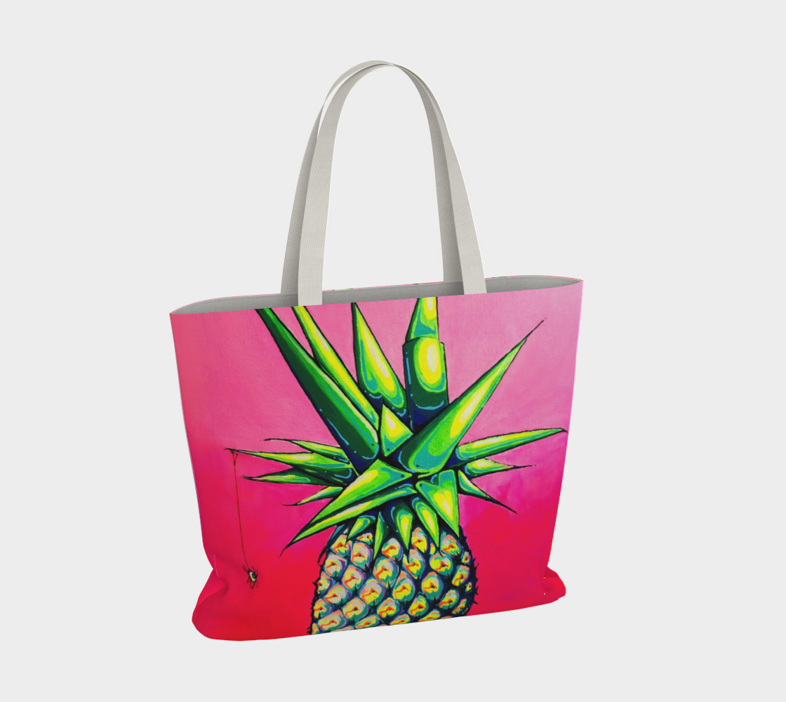Neon Pineapple Market Tote