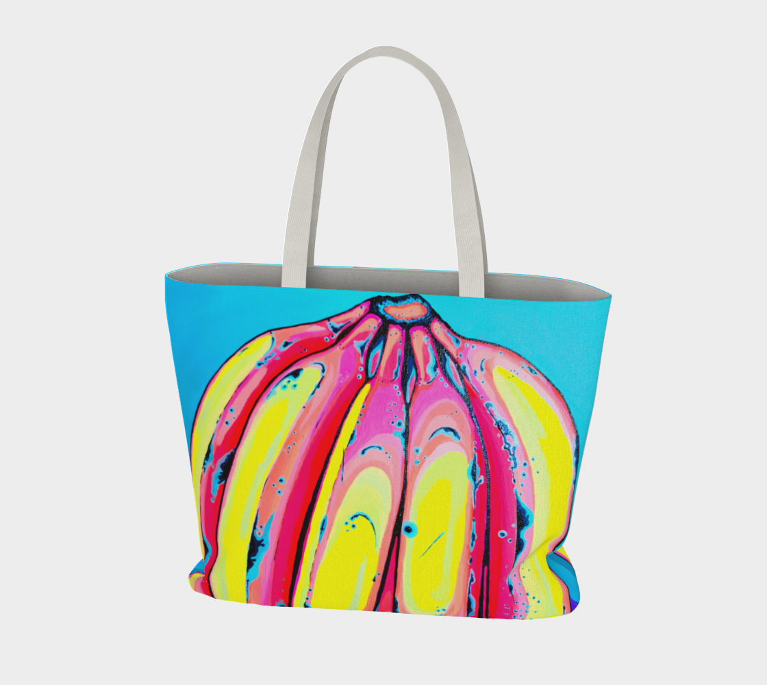 Neon Fat Bananas Market Tote