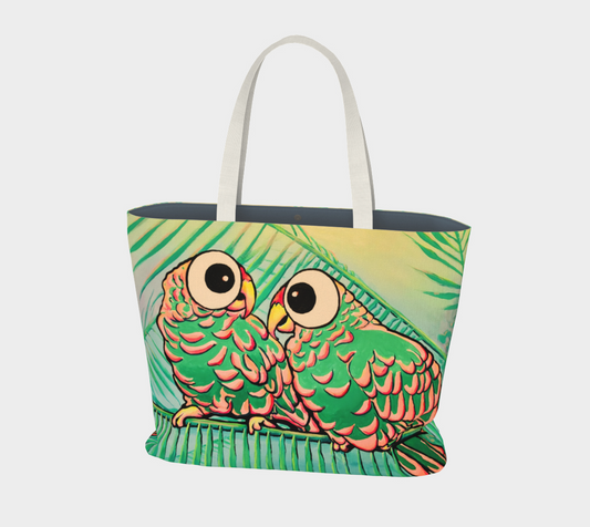 Chatty Cyclops Parrots market Tote