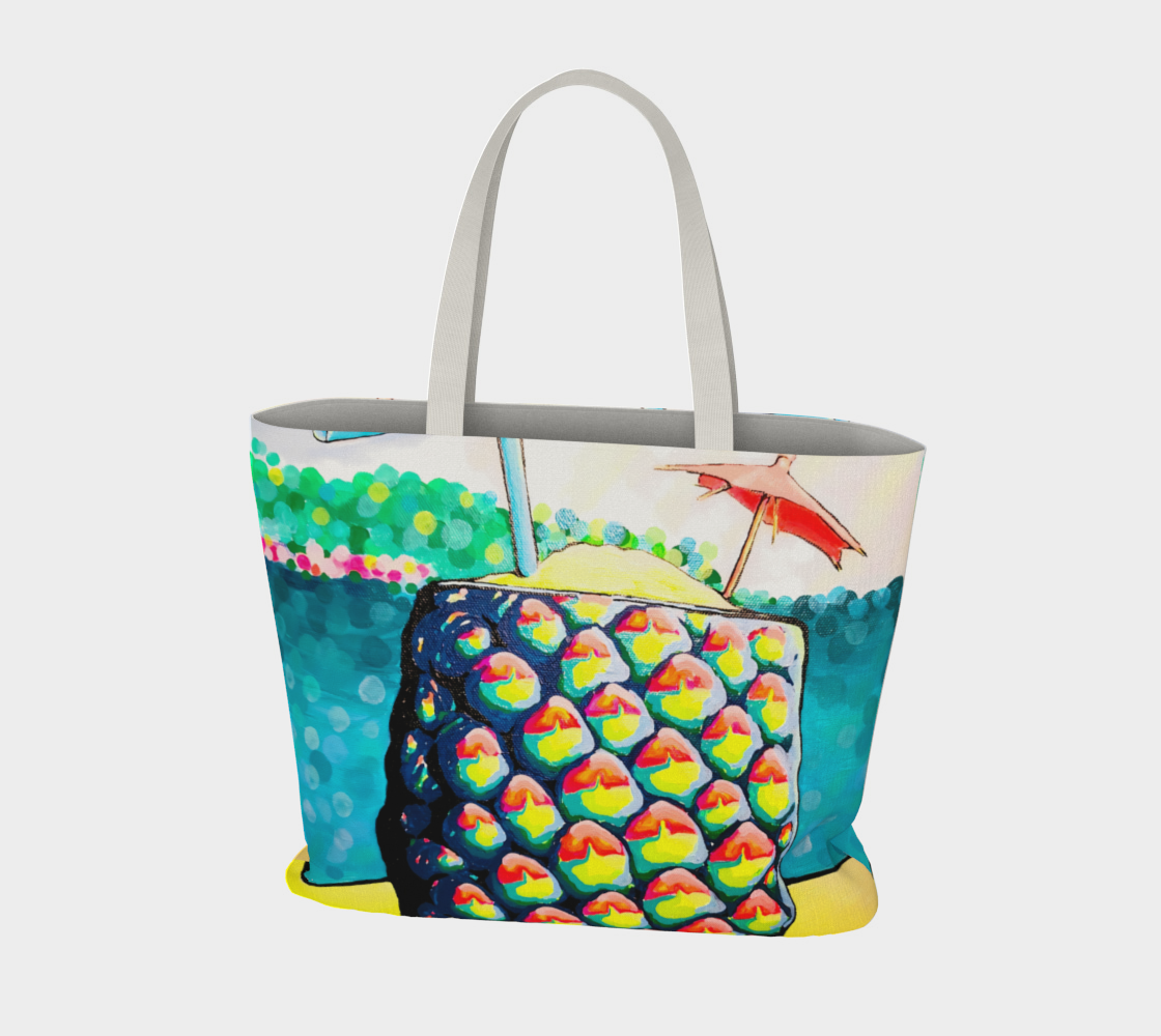 Neon Piña Colada Market Tote
