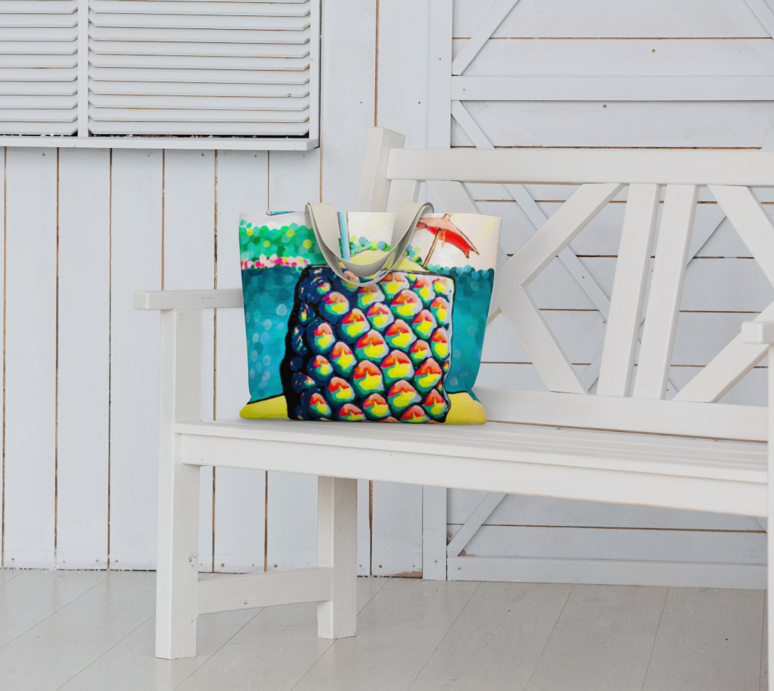 Neon Piña Colada Market Tote