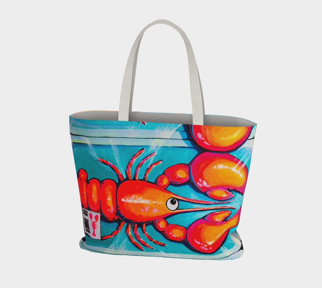 Neon Lobster Market Tote