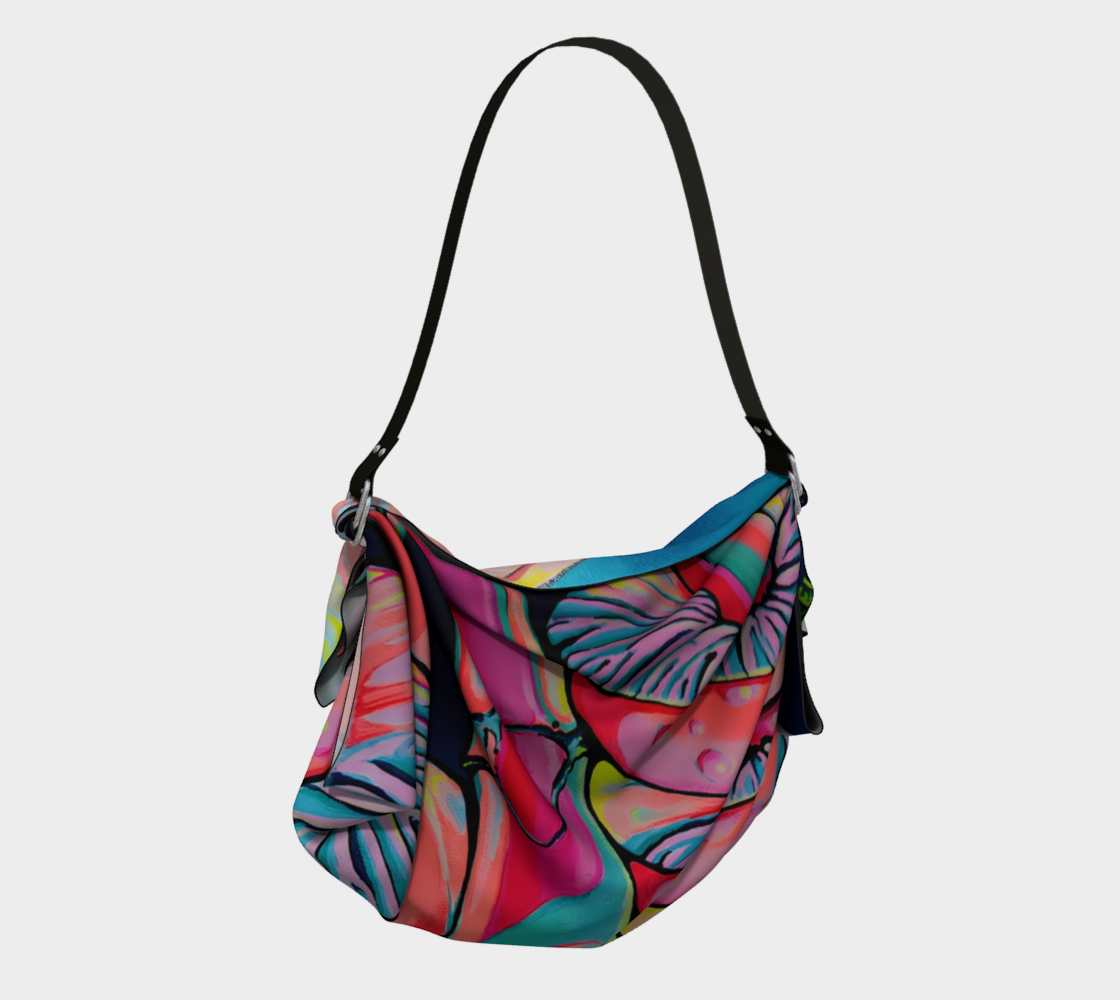 Trippy Mushrooms Origami Tote