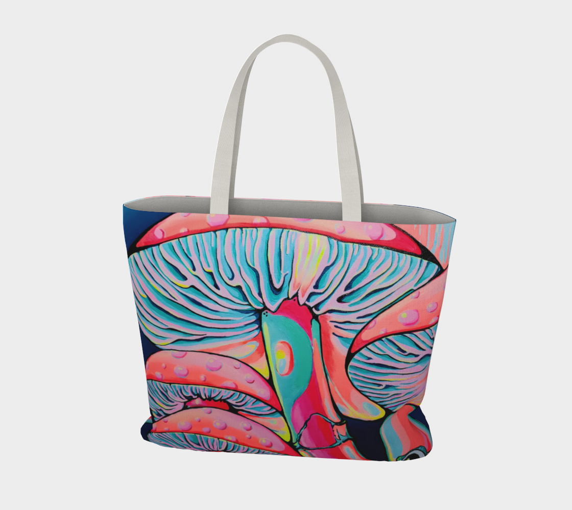 Trippy Mushrooms Market Tote