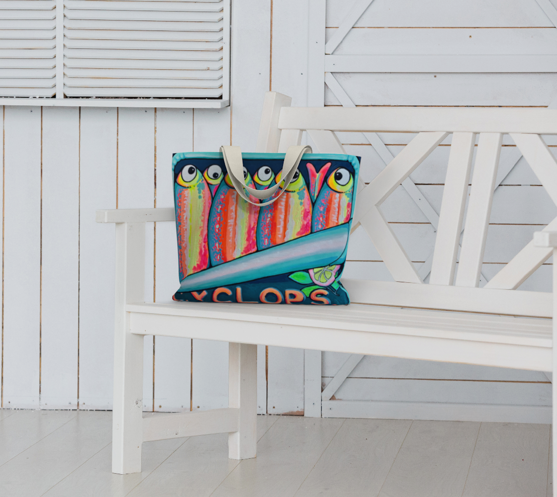 Neon Sardines Market Tote
