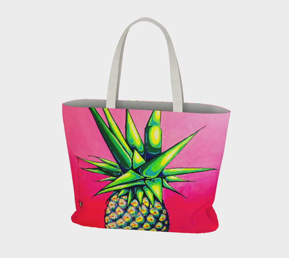 Neon Pineapple Market Tote