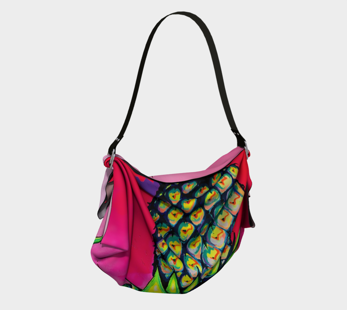 Neon Pineapple Origami Tote