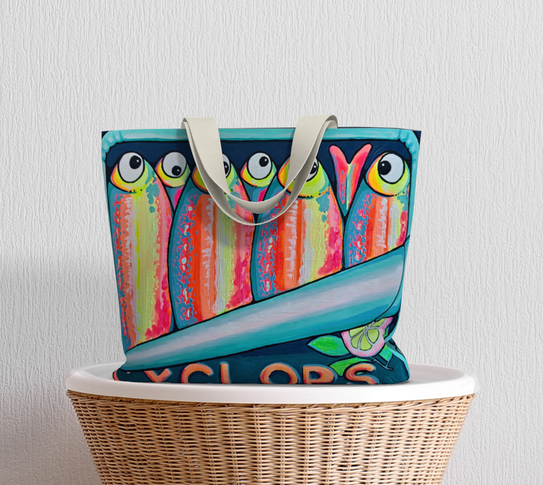 Neon Sardines Market Tote