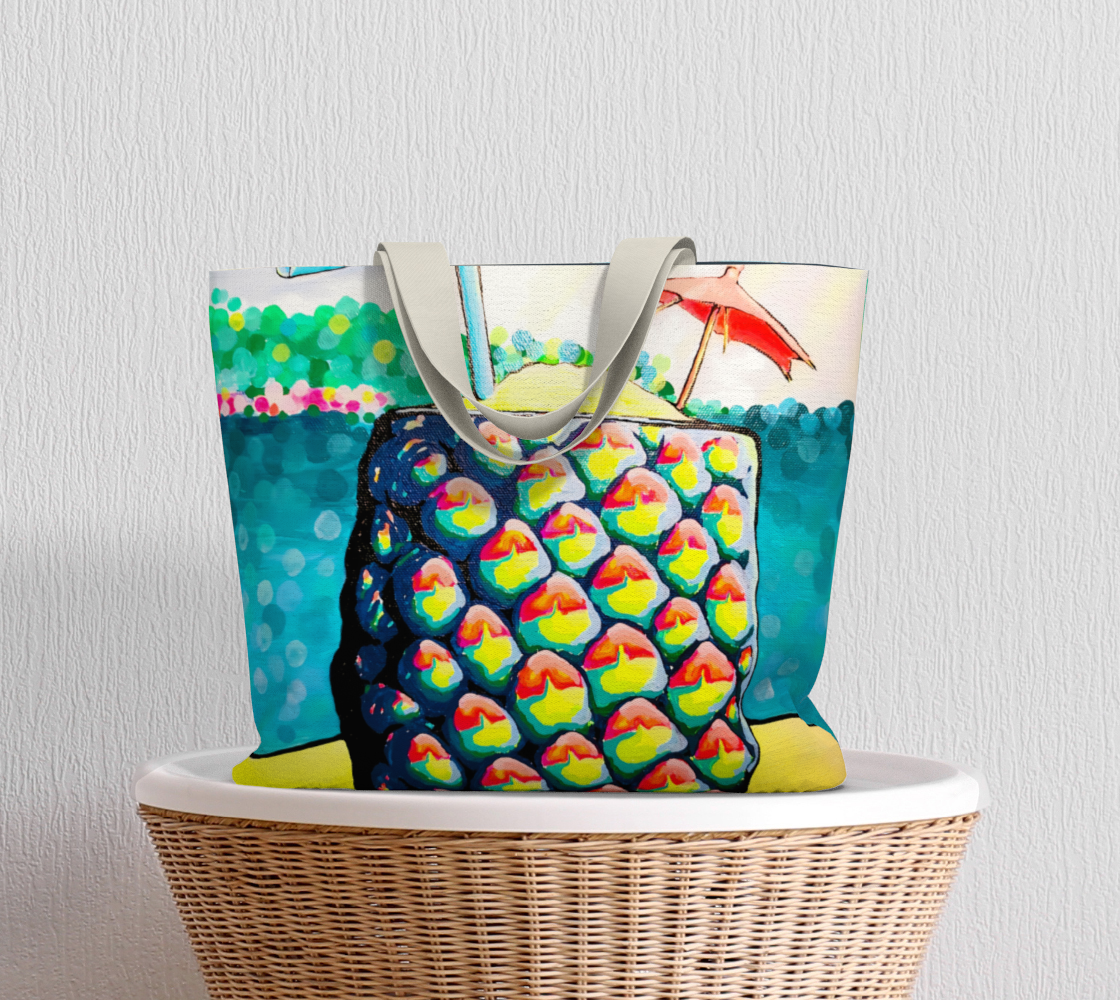 Neon Piña Colada Market Tote