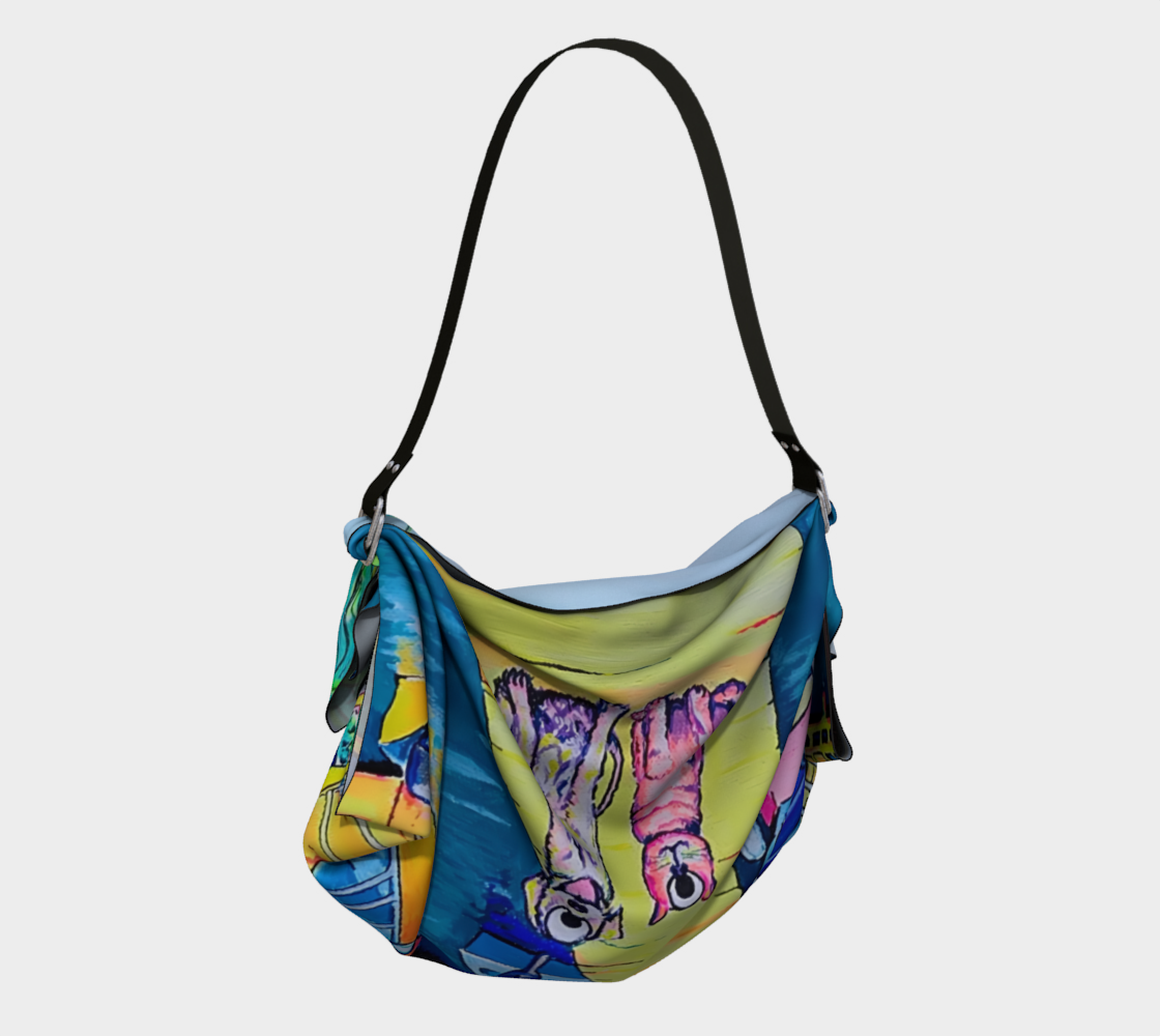 Cyclops Cat and Dog in Bocas Origami Tote