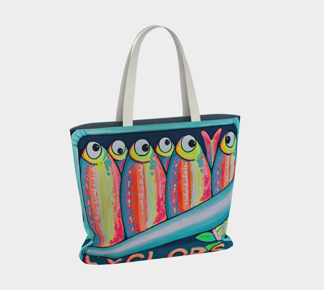 Neon Sardines Market Tote